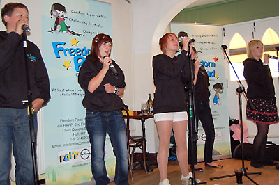 On stage at Zest
